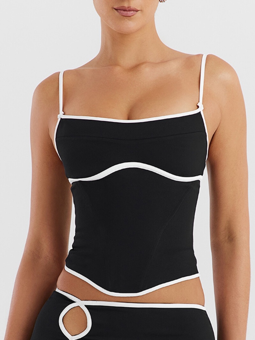 Mistress Rocks Black Structured Corset Top